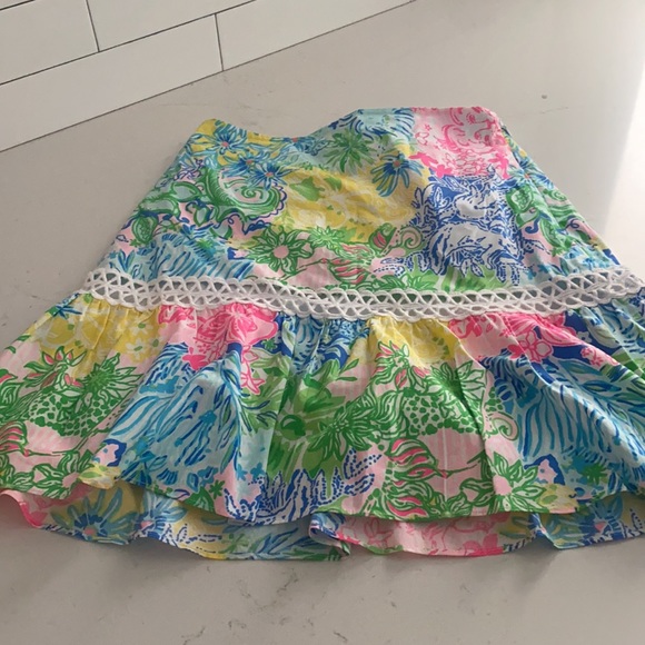 Lilly Pulitzer colorful/floral 2 piece skirt set - Picture 5 of 8
